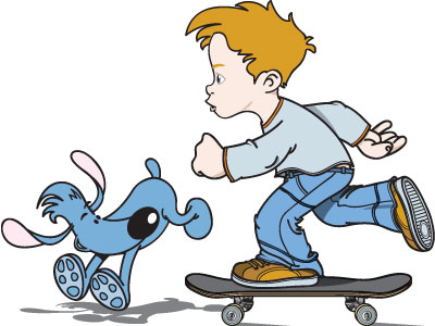 Sticker décoration : élan du skateur