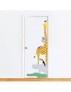 Stickers de Porte,Sticker de Porte: Pyramide Animaux