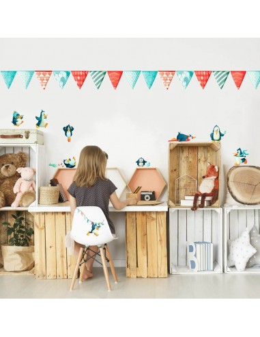 Stickers Polaire,Sticker Frise: Pingouins de la Banquise Stickers Polaire,Sticker Frise: Pingouins de la Banquise