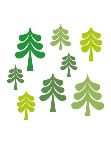 Stickers Forêt,Sticker Forêt: Frise sapins
