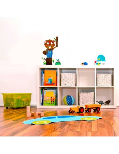 Stickers Forêt,Sticker enfant: Castor débutant Stickers Forêt,Sticker enfant: Castor débutant