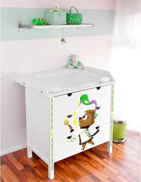 Stickers Forêt,Sticker enfant: Castor peintre