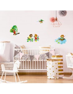 Stickers Forêt,Sticker enfant: 2 castors amoureux 2