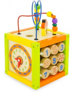 Jouet en bois,Cube Multi-Activités