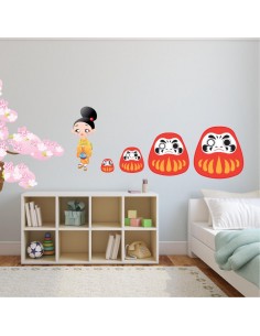 Stickers Monde,Sticker Japon: Daruma 2