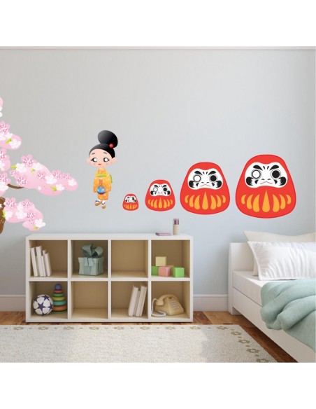 Stickers Monde,Sticker Japon: Daruma