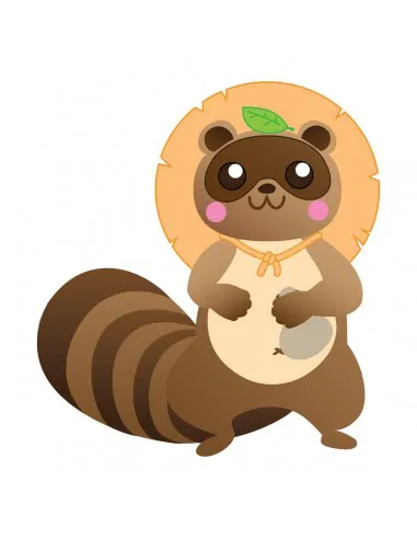 Stickers Monde,Sticker enfant japon: Tanuki