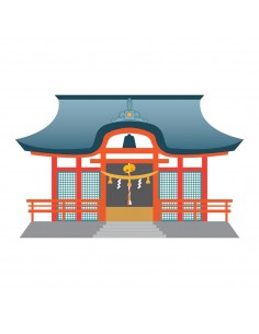 Stickers Monde,Sticker japon: Temple - decoloopio