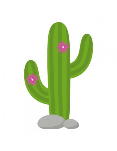 Stickers Indiens & Cowboys,Sticker enfant: cactus foncé