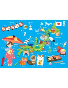 Set de table,Set de table enfant: Carte du japon