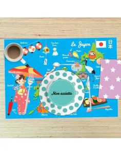 Set de table,Set de table enfant: Carte du japon 2