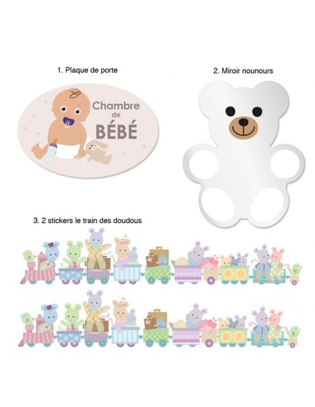 Kit Deco Promo,Kit Déco: Bébé Nounours (Plaque de porte