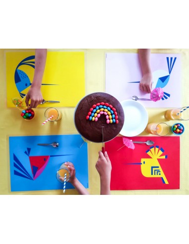 Set de table,Set de table enfant: Pioupiou au soleil Set de table,Set de table enfant: Pioupiou au soleil