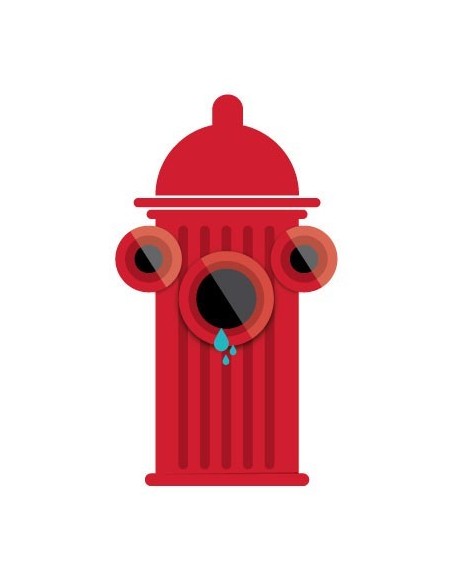 Stickers Pompier,sticker enfant: bouche d'incendie