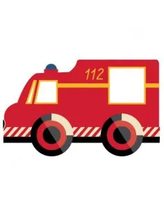 Stickers Pompier,sticker garçon: camion pompier V3