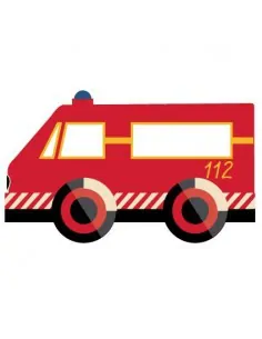 Stickers Pompier,sticker enfant: camion pompier V2