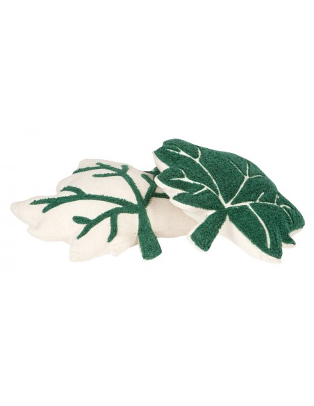 Coussins Lavables,Set 2 coussins décoration enfant "Feuilles" -