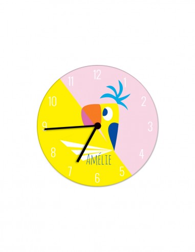 Horloges,Horloge enfant personnalisable: Pioupiou fraise mangue