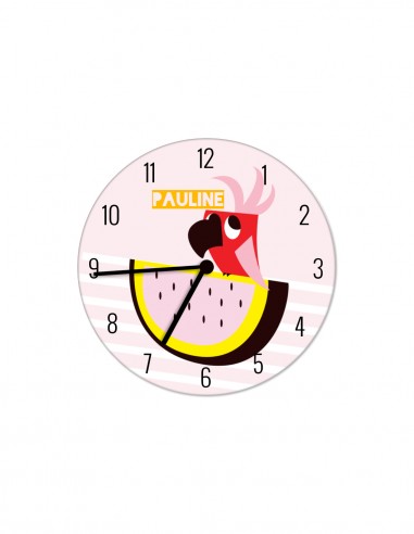 Horloges,Horloge enfant personnalisable: Pioupiou pastèque
