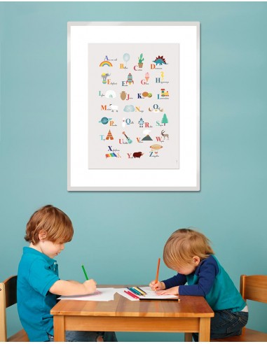 Frise alphabet murale Montessori (2 couleurs disponibles)
