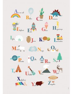 Poster enfant,Poster Géant plastifié: ABCdaire