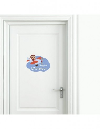 Chambre Voitures & Transports,Sticker de porte Enfant: Aviateur Chambre Voitures & Transports,Sticker de porte Enfant: Aviateur