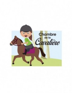 Autres Décorations,Sticker de porte enfant: Cavalière