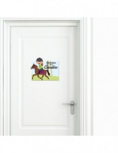 Autres Décorations,Sticker de porte enfant: Cavalière 2