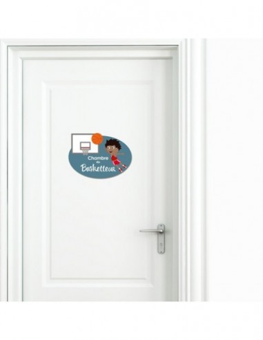 Chambre Enfant Bleu,Sticker de porte Enfant: Basketteur Chambre Enfant Bleu,Sticker de porte Enfant: Basketteur