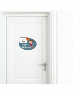 Plaques de porte,Sticker de porte Enfant: Basketteuse 2