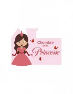 Chambre Princesse,Sticker de porte Enfant: Princesse