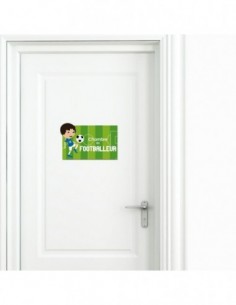 Chambre Foot,Sticker de porte Enfant: Footballeur 2