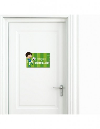 Chambre Foot,Sticker de porte Enfant: Footballeur Chambre Foot,Sticker de porte Enfant: Footballeur