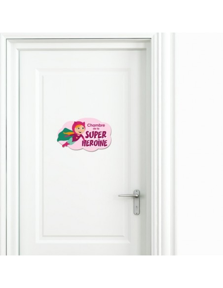 Autres Décorations,Sticker de porte Enfant: Super Héroïne