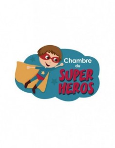 Chambre Enfant Bleu,Sticker de porte Enfant: Super Héros
