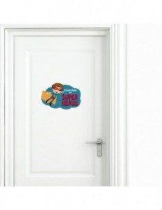Chambre Enfant Bleu,Sticker de porte Enfant: Super Héros 2