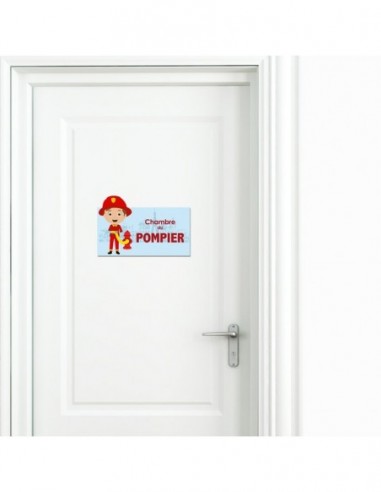 Chambre Pompiers,Sticker de porte Enfant: Pompier Chambre Pompiers,Sticker de porte Enfant: Pompier