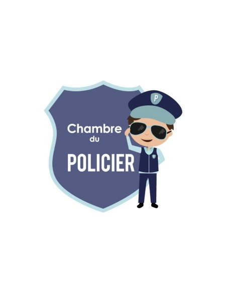 Autres Décorations,Sticker de porte Enfant: Policier