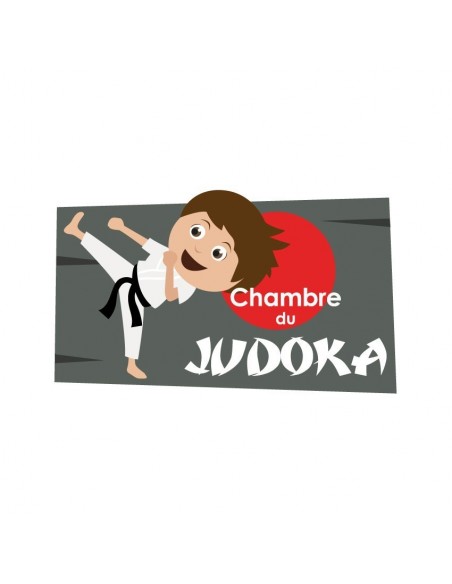 Chambre Enfant Rouge,Sticker de porte Enfant: Judoka