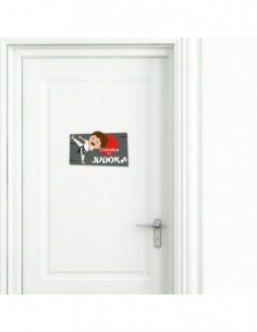 Chambre Enfant Rouge,Sticker de porte Enfant: Judoka 2