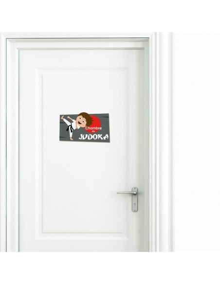 Chambre Enfant Rouge,Sticker de porte Enfant: Judoka