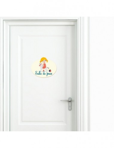 Plaques de porte,Sticker de porte Enfant: Salle de jeux fille Plaques de porte,Sticker de porte Enfant: Salle de jeux fille