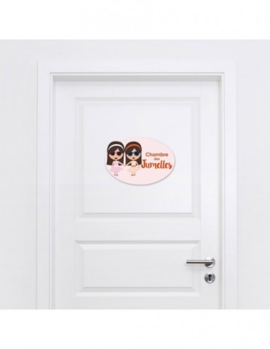 Plaques de porte,Sticker de porte Enfant: Jumelles Plaques de porte,Sticker de porte Enfant: Jumelles