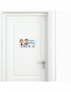 Chambre Enfant Bleu,Sticker de porte Enfant: Jumeaux 2