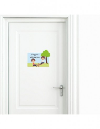 Chambre Enfant Bleu,Sticker de porte Enfant: Jumeaux Chambre Enfant Bleu,Sticker de porte Enfant: Jumeaux