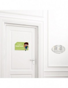 Plaques de porte,Sticker de porte Enfant: Rugbyman 2