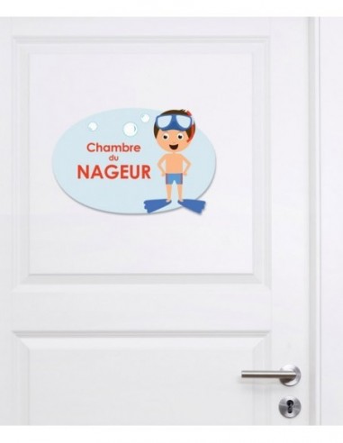 Plaques de porte,Sticker de porte Enfant: Nageur Plaques de porte,Sticker de porte Enfant: Nageur
