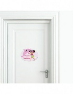 Plaques de porte,Sticker de porte enfant fille: Nageuse 2