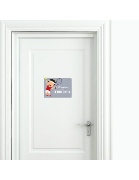 Plaques de porte,Sticker de porte Enfant Garçon: Tennisman