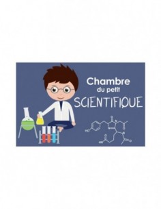 Plaques de porte,Sticker de porte Enfant: Scientifique